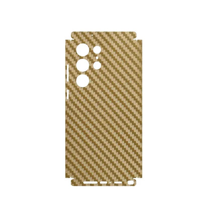 3D Carbon Fiber Skin Grain Full Body Phone Sticker For SAMSUNG GALAXY S25 S24 + S23 Ultra S23 Plus S22 A55 Back +Sides Wrap Film