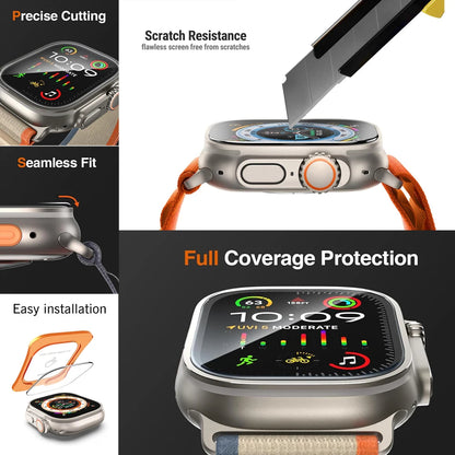 Tempered Glass For Apple Watch Ultra 1/2/3/4 49mm With Alignment Tool Screen Protector For iWatch Ultra 1 2 3 4 49mm Accessories