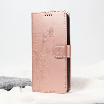 Butterfly Flower Leather Case For iPhone 17 Air 16 17e 16e 15 14 13 12 Mini 11 Pro Max Plus Flip Wallet Card Slot Book Cover
