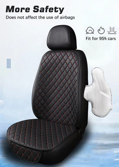 Karcle PU Leather Car Seat Covers Full Set Anti Slip Car Seat Cushion Rear Seat Protector Universal Waterproof Car Seat Pad