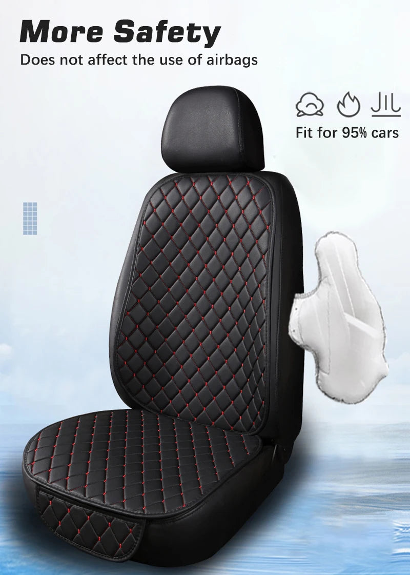 Karcle PU Leather Car Seat Covers Full Set Anti Slip Car Seat Cushion Rear Seat Protector Universal Waterproof Car Seat Pad