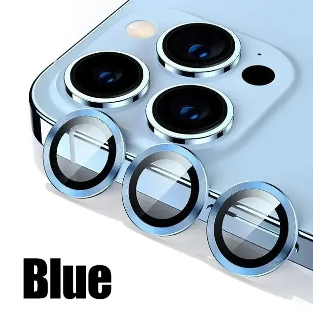 Camera Lens Protector For IPhone 16 15 14 Pro Max 13 12 Mini 9H Tempered Glass Screen Protector Cover Film 16 15 Plus Metal Ring