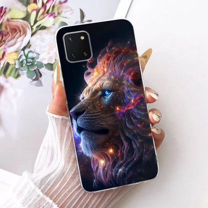 For Samsung Galaxy Note 10 Lite Case SM-N770F Luxury Flowers Painted Cover Soft Silicone Case For Samsung S10 Lite SM-G770F Bags