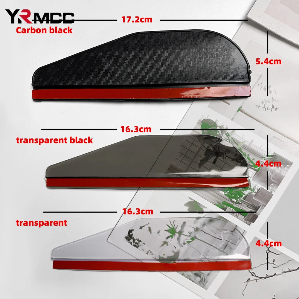 2PCS Car Carbon Fiber Sun Visor Shade Cover Universal Rearview Mirror Rain Eyebrow for Cars Safe Driving Decorate Accessories