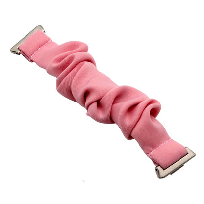 Pink Fabric Strap for Huawei Watch Fit 3/ Fit 4 Pro/ Fit 4/Fit5 Band Smartwatch Replacement Elastic Scrunchie Bracelet for Women