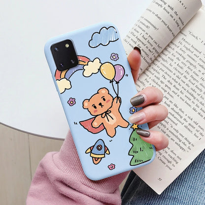 Soft Case For Samsung Galaxy Note 10 Lite Phone Cover Cute Flowers Butterfly Fundas TPU Coque For Samsung Note 10 Lite Bumper