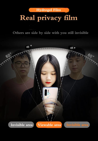 S23Ultra S22+ S21FE Privacy Screen Protector For Samsung Note 20Ultra S20FE S21+ Soft Anti-peeping Hydrogel Film Galaxy S10 9 10