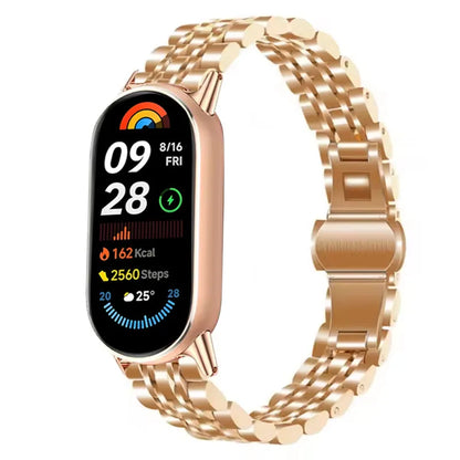 Metal Strap For Xiaomi Band 10 9 8 Belt Smartwatch Stainless Steel Mi Band 9 Bracelet Wristband Miband 11 Watchband Accessories