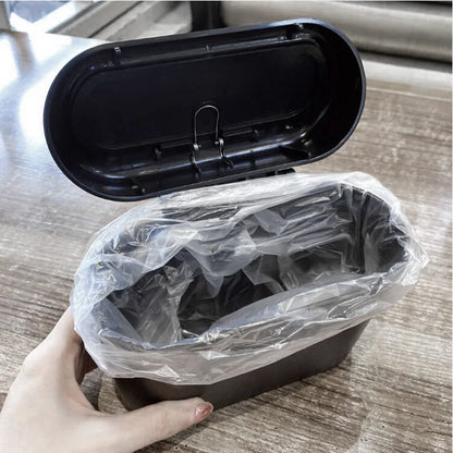 Cute Bowknot Car Trash Bin Can Hanging Auto Dust Organizer Rubbish Bag Garbage Container Storage Box Bucket Auto Accessories