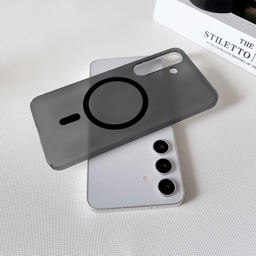 Case for Samsung S26 Ultra S25 S24 A57 A56 A55 A37 5G A36 A17 A16 Magnetic Wireless Charging Shockproof Ultra Thin Cover