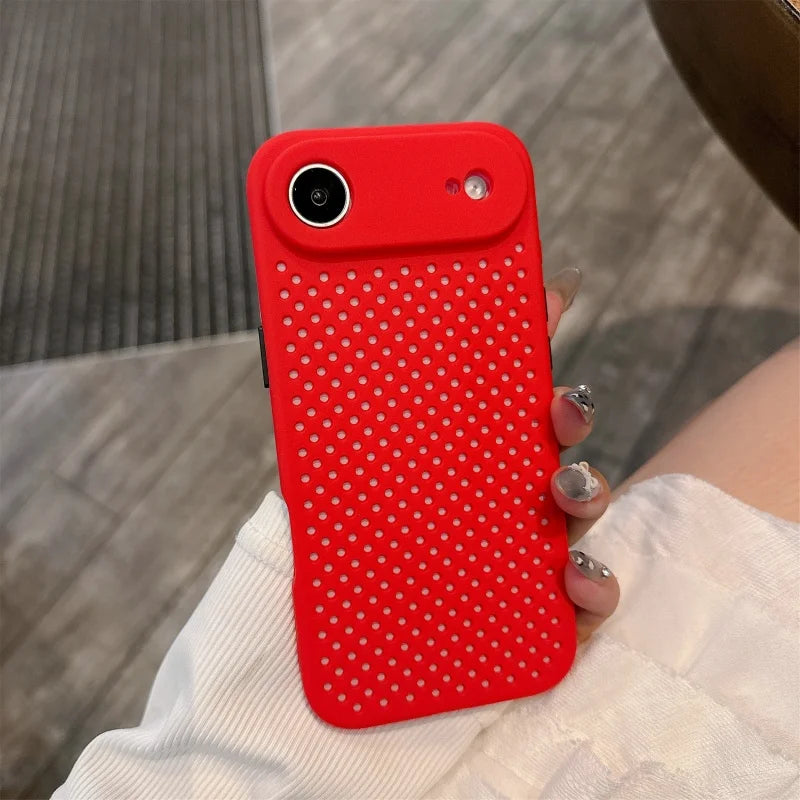 Heat Dissipation Breathable Cooling Phone Case For iPhone 17 Air 16 16e 15 14 13 12 Mini 11 Pro Max Plus Soft Silicone Cover