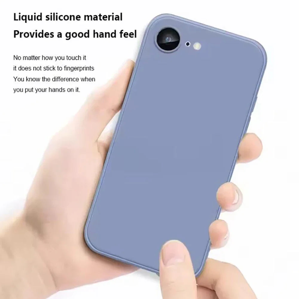 Luxury Phone Case For iPhone 16E For Apple iPhone 16E Cover 6.1 inch Original Liquid Silicone Rubber Shockproof Bumper Cover