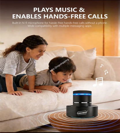 Adin 26W Vibro Bluetooth Speaker Wireless Anti-Neighbor Portable Vibration Subwoofer Bass Sound Box for Music Audio Speakers Aux