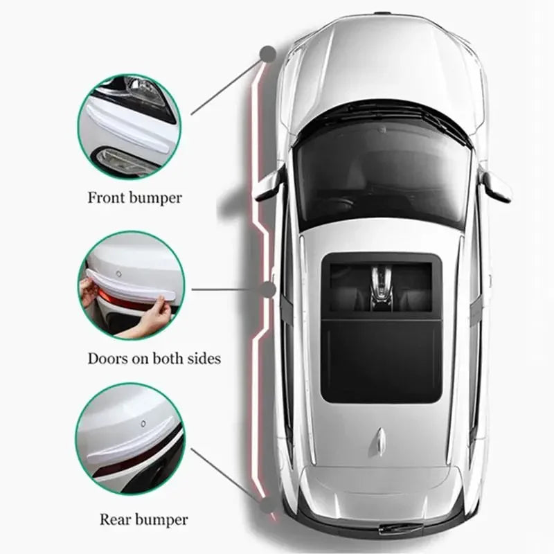2-6PCS Anti Collision Car Bumper Guard Strip Car Sticker Door Edge Guards Trim Molding Protection Strip Scratch Protector