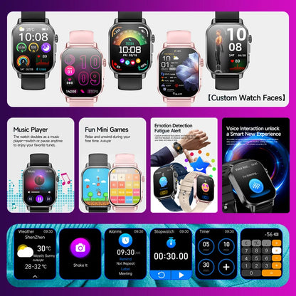 2026 Fit 3 New Health AI Nursing SmartWatch Men ECG+PPG Blood Lipid Uric Acid Health Analysis Clock Bluetooth Call Watch For IOS