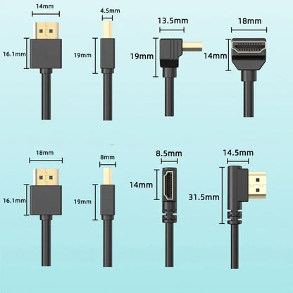 90 Degree HDMI 2.0 Cable - Graphene Enhanced for Space-Saving Installations | 4K, 3D & High Refresh Rate Aux Cable  Hdmi Cable