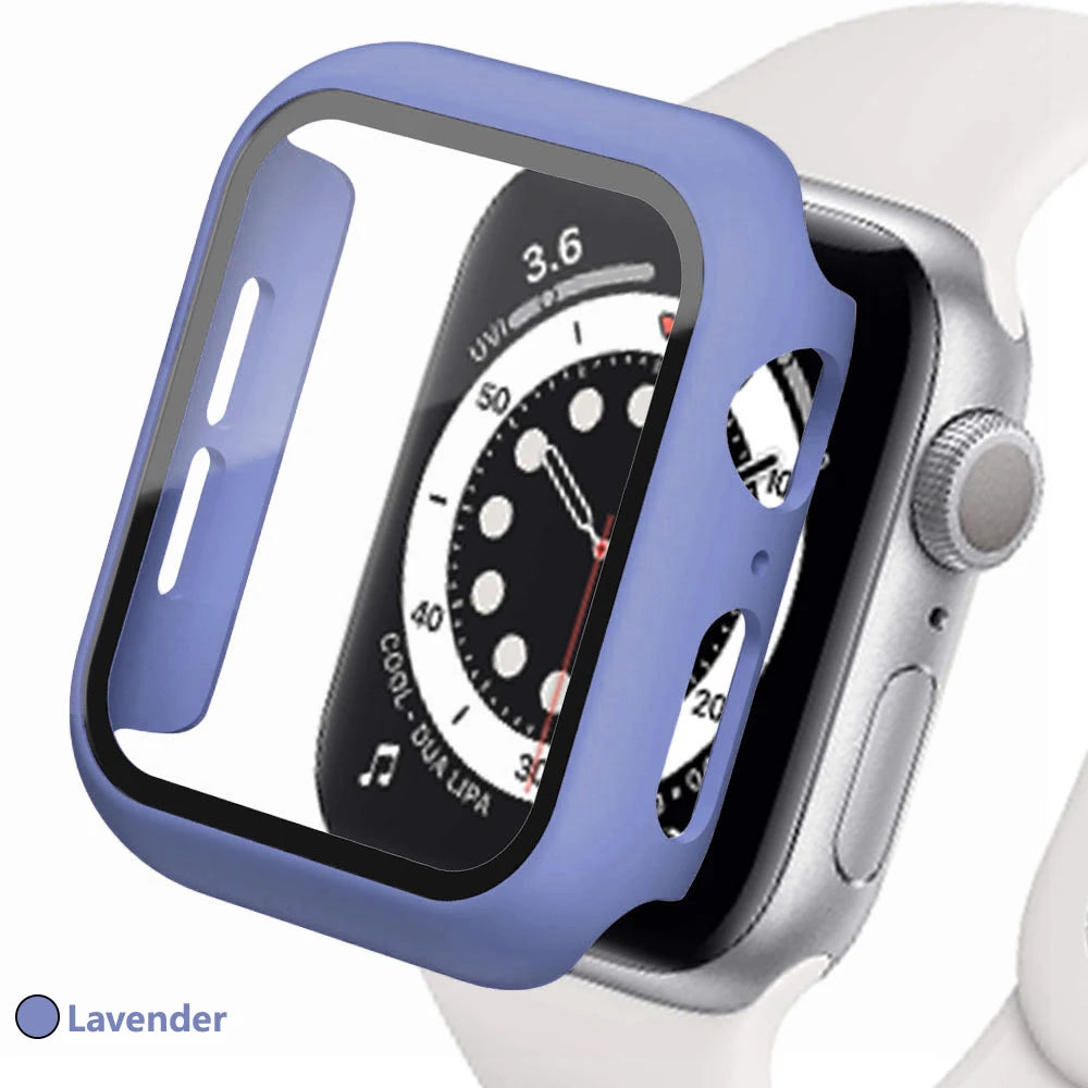 Tempered Glass+Cover for Apple Watch Case Ultra Accessories SE 3 4 5 6 7 8 Iwatch Screen Protector Case 49mm 45mm 41mm 44mm 40mm