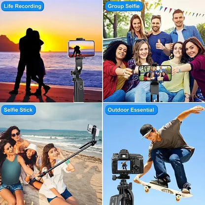 Portable Camera Tripod with Wireless Remote Control and 360° Rotation for Video Recording, Video Recording, and Live Streaming