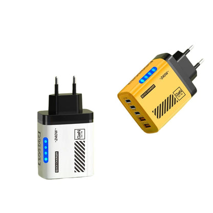 New 240W GaN Phone Fast Charger 5 Ports 3USB 2PD Fast Charging QC 3.0 Wall Charger Adapter For iPhone Samsung Xiaomi US EU