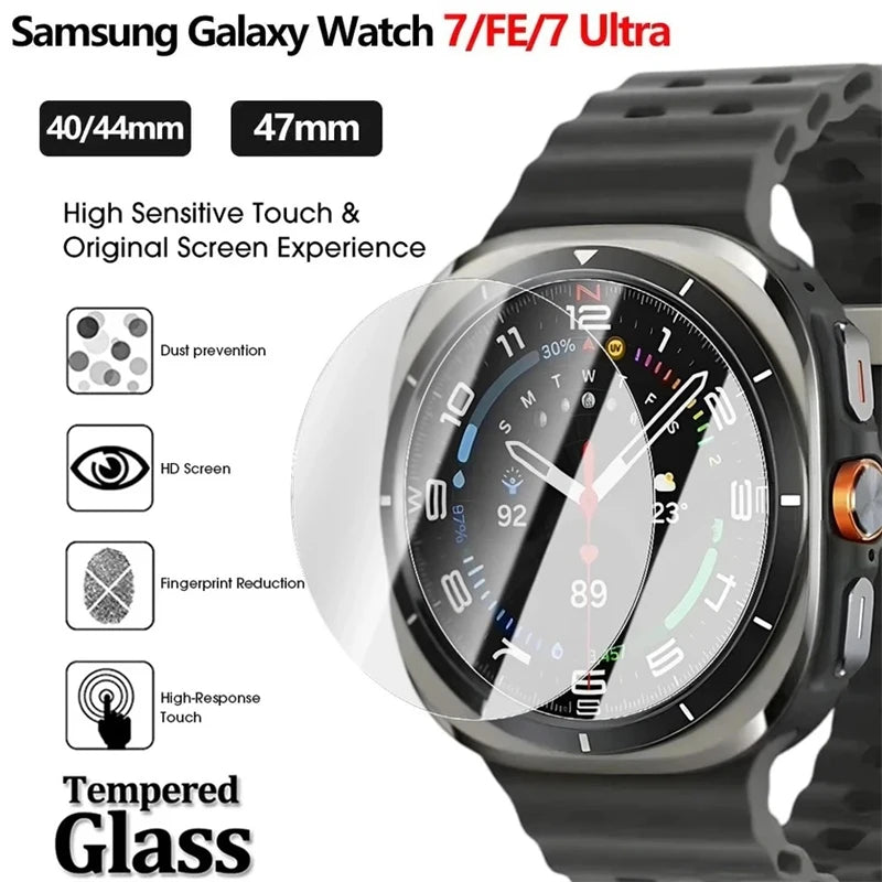 Glass Protective Film For Samsung Galaxy Watch 7 Ultra 6 5 4 Screen Protector Samsung Series 40mm 44mm 45mm 46mm 47mm 42mm 43mm