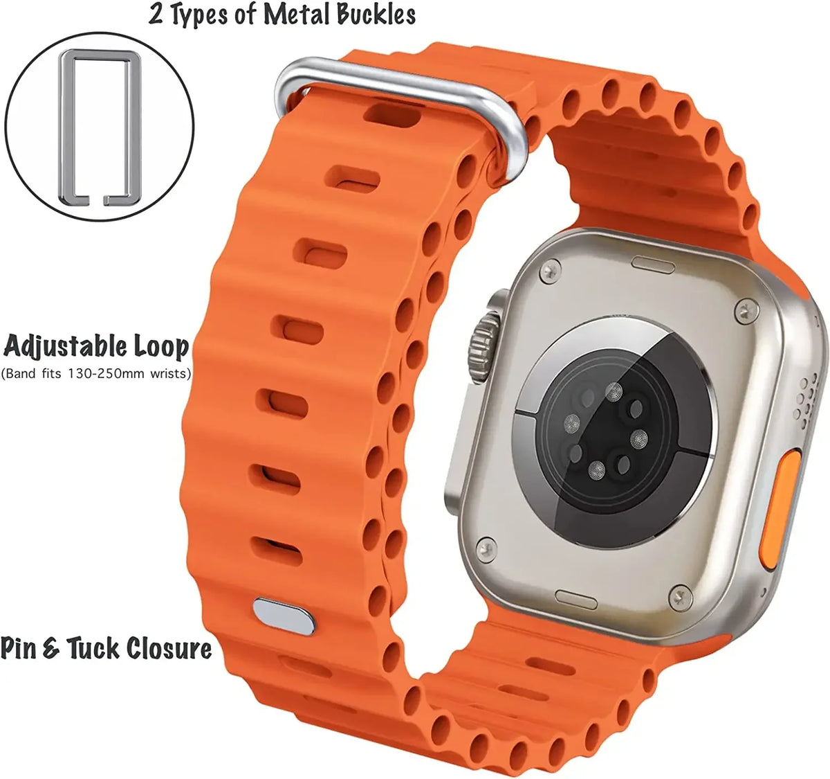 Ocean Silicone strap For Apple Watch Ultra 4 3 2 1 Band 49mm 12 11 10 9 8 7 46mm 45mm 41mm band iWatch 6 5 4 SE3 44mm 40mm 42mm