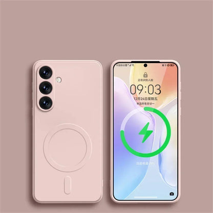 Original Liquid Silicone Magnetic Wireless Charge Case For Samsung Galaxy S26 S25 S24 S23 S22 Ultra For Magsafe Shockproof Cover