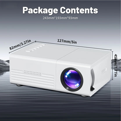 XNANO Q1 Mini Projector Portable,1080p,Supports USB-C Wired Connection,Lag-Free Gaming,AI Noise Reduction,Home Cinema Projector