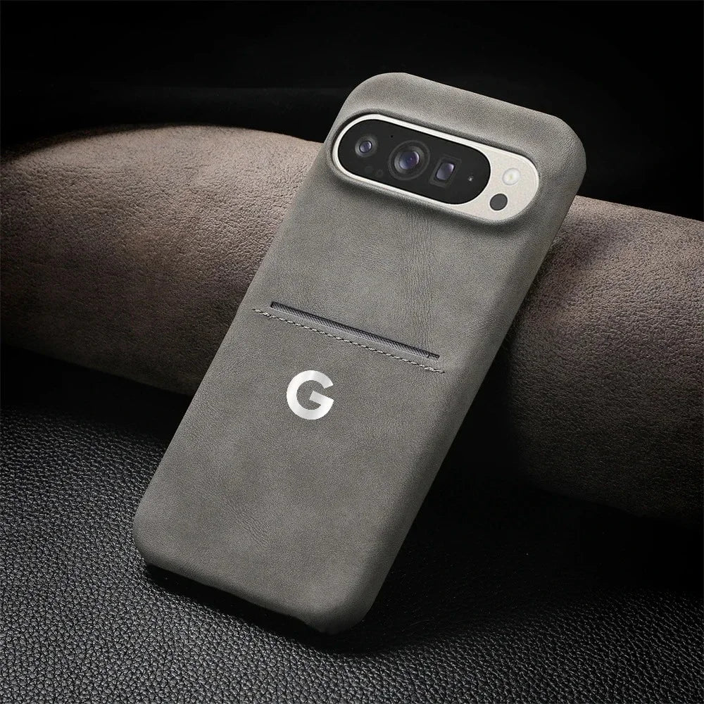 High Texture Retro Business Sheepskin Case For Google Pixel 11 10 9 ProXL 8 Pro Card Slot Skin Friendly Shockproof Protect Cover