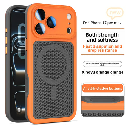 Magnetic Heat Dissipation Anti Drop Case for iPhone 17 Pro Max 16 15 14 13 12 Equipped with Lens Film for Magsafe Slim Fit Cover