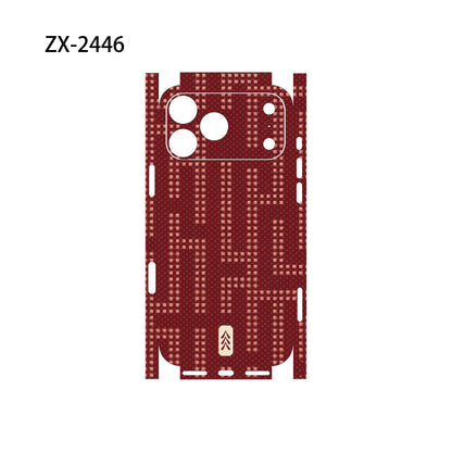 For Apple iPhone 17 16 15 14 IPhone13 Pro Max Full Body Wrap Decal Skin 3D Plain Color Rear Protective Sticker Film