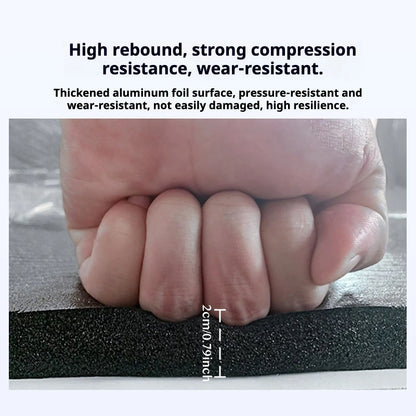 Self-Adhesive Aluminum Foil Insulation Roll Heatproof Soundproof and Noise Reduction for Car RV Foam Floor Roof Pipe Insulation