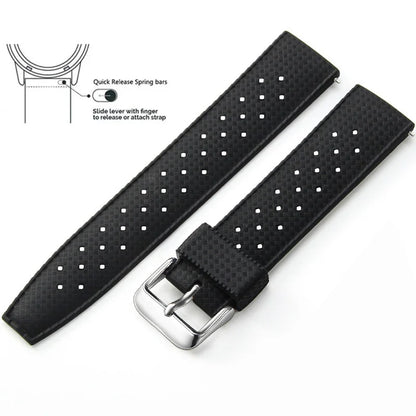 Tropical Silicone Watch Band Quick Release Watch Band 18mm 20mm 22mm Rubber Tropic Smart Watch Strap Waterpfroof Muti-Color