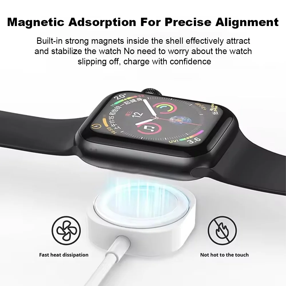 New Magnetic Wireless USB A Fast Charger Type C Charging Cable For Apple Watch Series 10 9 8 7 6 5 4 3 2 1 Ultra Edition iWatch