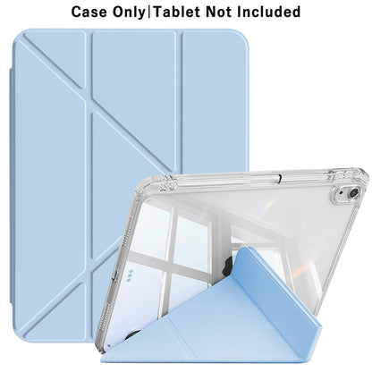 3+Y-fold Flip Clear Cover For iPad 10th 11th Gen 2025 7/8/9 10.2'' Start Case For Air 4 5 6 7 11 For Air 2 9.7 Pro 11 Mini 6 7