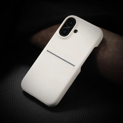 Luxury Card Slot Sheepskin Leather Case For iPhone 17 Air 16 15 14 13 12 Pro Max Plus Business Wallet Pocket Shockproof Cover