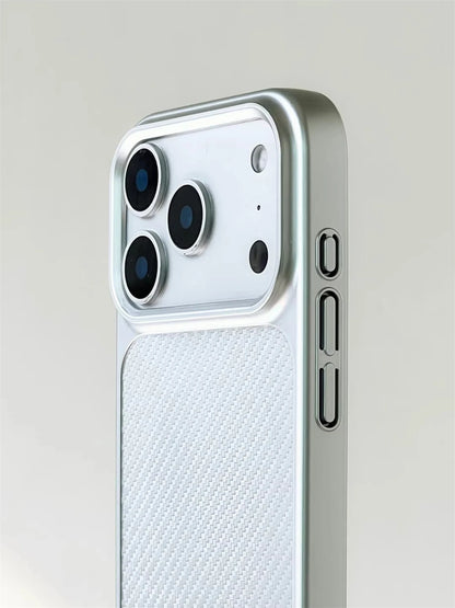 Luxury Business Carbon Fiber Pattern Hard PC Magnetic Case For iPhone 18 17 16 15 Pro Max For Magsafe Wireless Charging Cover