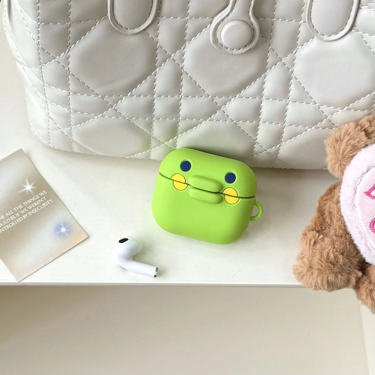 Funny Cartoon Green Big-Mouthed Frog Silicone Earphone Case For AirPods Pro 3 1 2 3 4 Pro Pro2 Wireless Bluetooth Earphone Cases