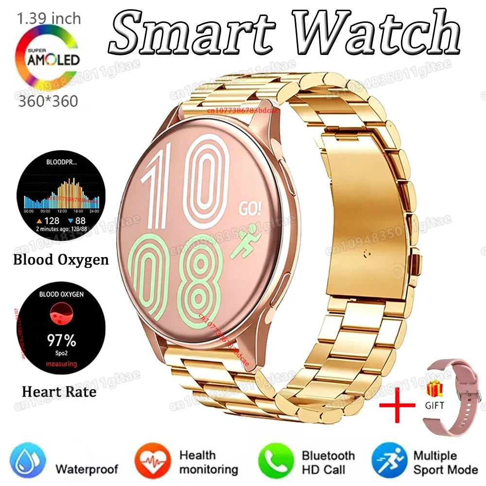 2026 New Women SmartWatch Bluetooth Call Lady Watch Sport Waterproof Heart Rate Sleep Smart Watch For Women Present Gift PKHT30