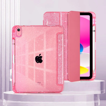 Glittering Sparkly Case for New iPad A16 11 10th Generation 2025 10.9 11 inch Tri-fold Auto Sleep Smart Stand Protective Cover