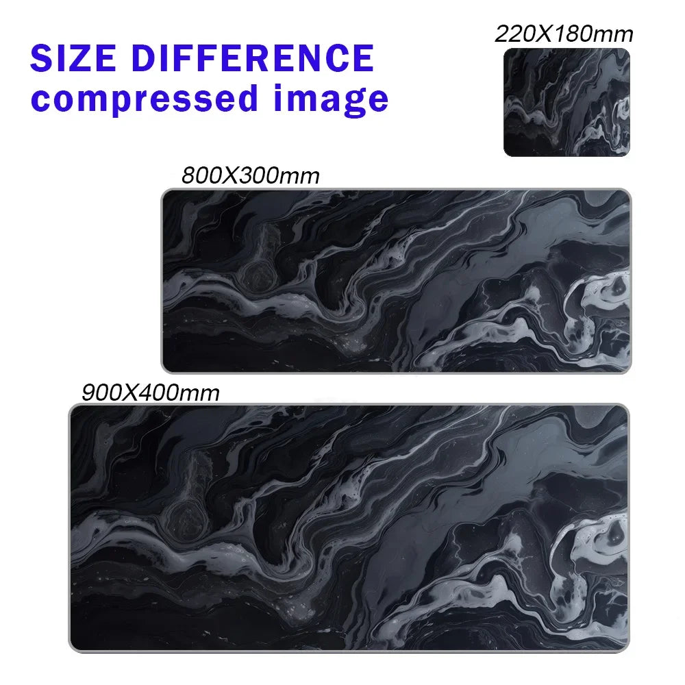 Line Liquid Mouse Pad Gaming Accessories Topographic Table Mat Marble Black Carpet Gray 100x50cm Custom Pc MousePad Desk Mat