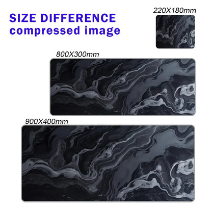 Line Liquid Mouse Pad Gaming Accessories Topographic Table Mat Marble Black Carpet Gray 100x50cm Custom Pc MousePad Desk Mat