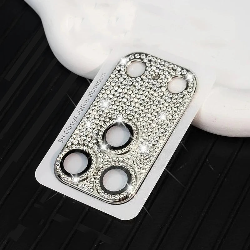 Bling Glitter Rhinestone Camera Lens Protector Full Cover For iPhone 18 17 16 15 14 Pro Max Plus Anti-scratch Camera Protection