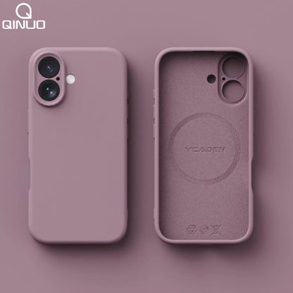 Original Liquid Silicone Magnetic Phone Case For iPhone 17Air 16 Plus 15 14 13 12 17 Pro Max Magsafe Wireless Charge Matte Cover