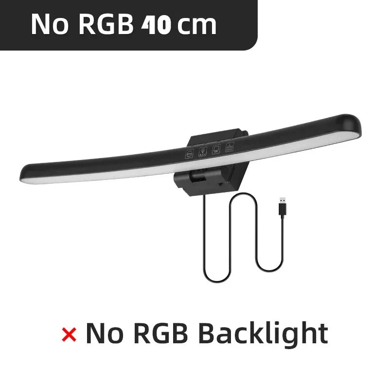 Monitor Light Bar Curved, RGB Backlight, Computer Screen Lamp Dual Light Source with Touch Control Home Office Gaming Desk Lamp