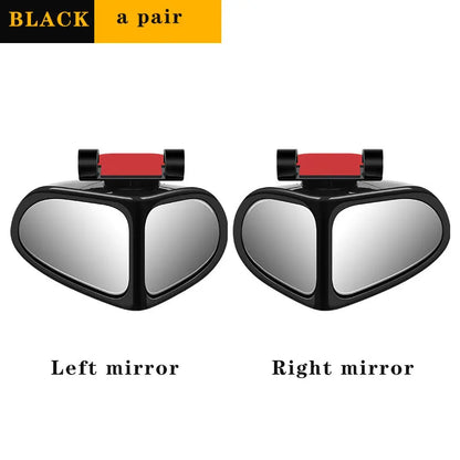 1 Pair 360 Degree HD Car Blind Spot Mirror Rotatable Adjustable Wide Angle Exterior Automobile Rear View Mirror Parking Mirrorb
