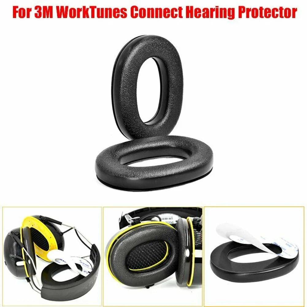 For 3M WorkTunes Connect Hearing Protector Earmuffs Earpad Earphone Leather Soft Sponge Cushion Replacement Headphones Accessory