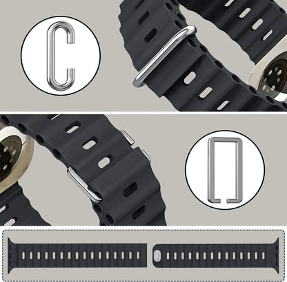 Ocean Silicone strap For Apple Watch Ultra 4 3 2 1 Band 49mm 12 11 10 9 8 7 46mm 45mm 41mm band iWatch 6 5 4 SE3 44mm 40mm 42mm