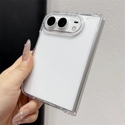 New Simple HD Transparent Acrylic Folding Phone Case For iPhone Duo Ultra 18Duo Fold TPU Bumper Shockproof Hard Clear Back Cover