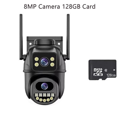 12MP PTZ Wifi Camera IP 8X Digital Zoom Outdoor Dual Screen Color Night Vision 8MP CCTV Video Surveillance Camera Wireless ICSee