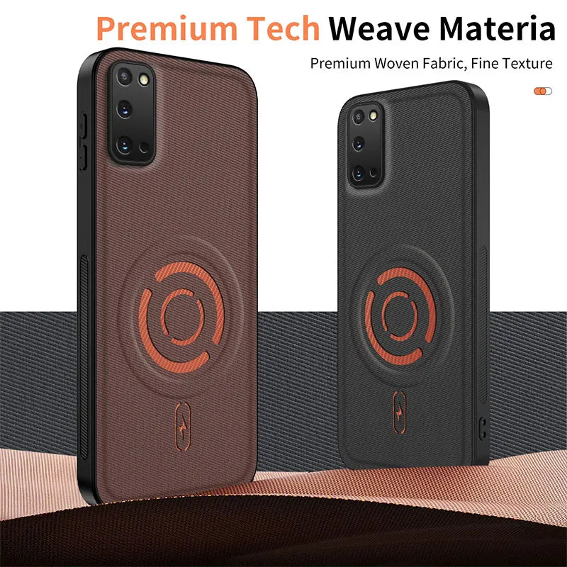 ShockProof Fabric Magnetic Case For Samsung Galaxy S20 FE Plus Ultra S20FE S20Plus S20Ultra Wireless Charging Back Cover Coque